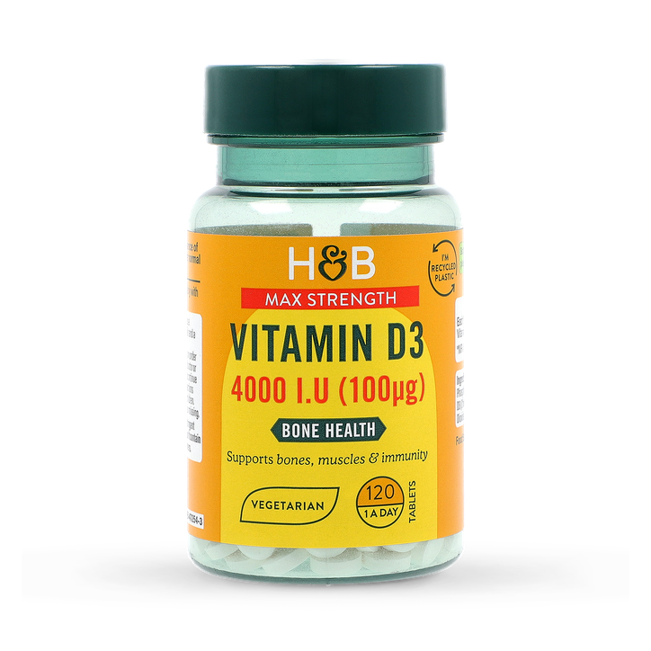 Holland & Barrett Vitamin D3 4000 I.U. 100ug 120 Tablets